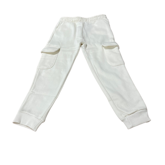 155872  KIDS EX STORE CARGO FLEECE LINED JOGGERS (OFF WHITE)