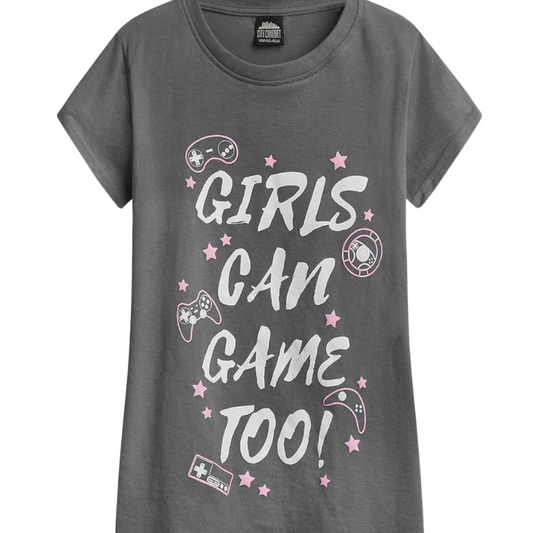 134  GIRLS CAN GAME TOO TEE