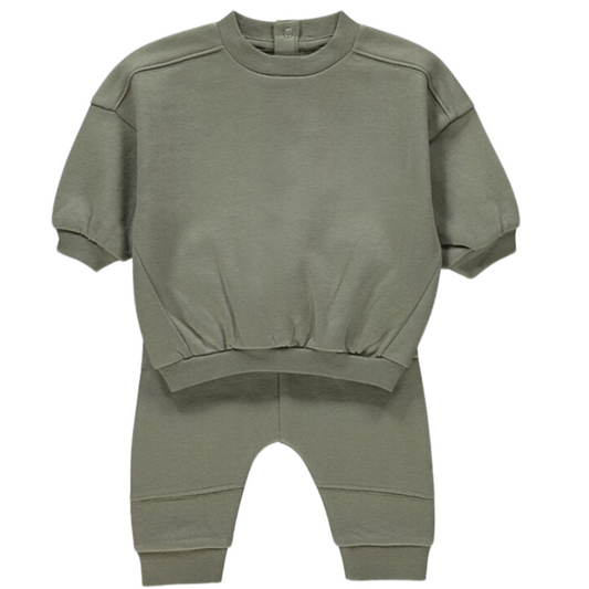 1218 BOYS EX STORE SWEATSHIRT & JOGGERS KHAKI