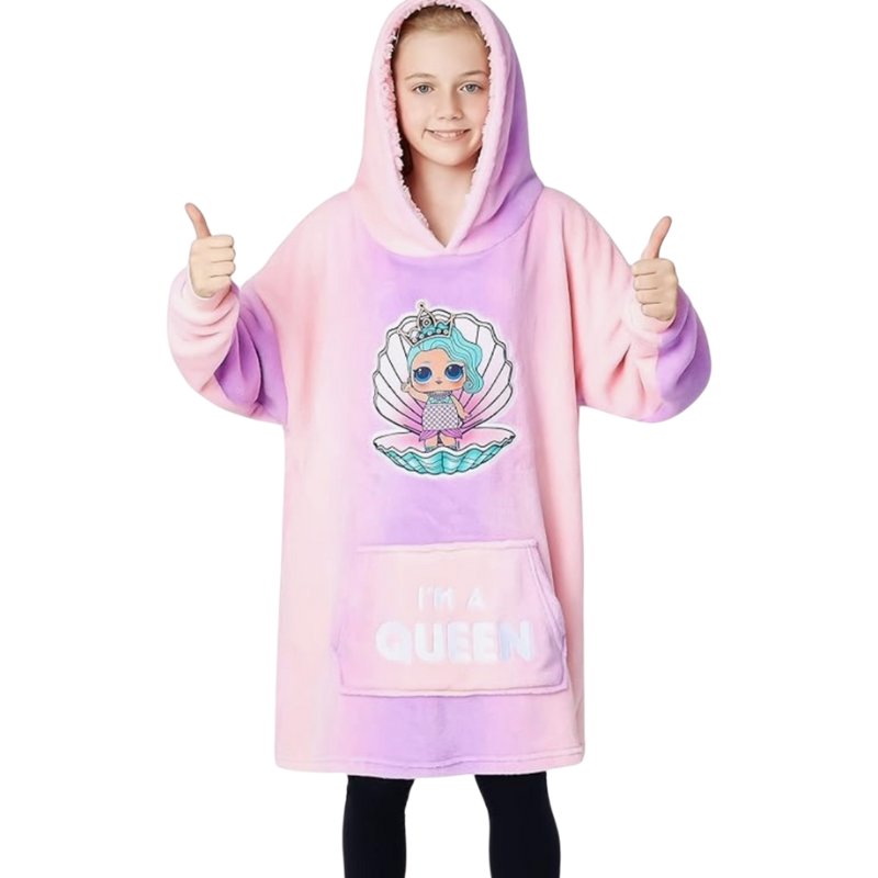 0921 GIRLS LICENSE LOL OVERSIZE HOODED BLANKET