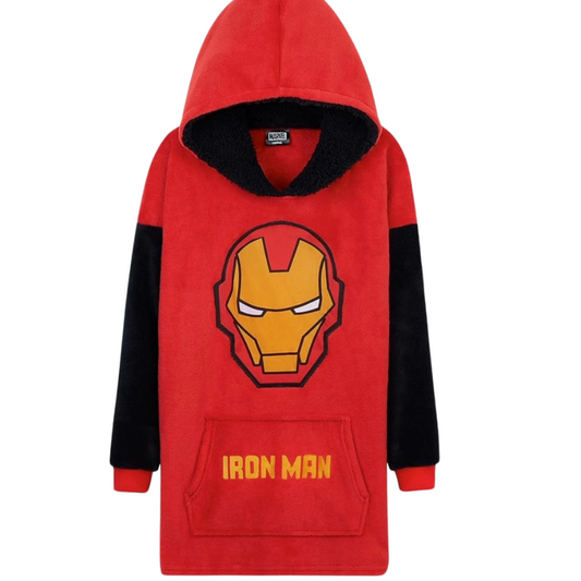 668  KIDS LICENSE IRON MAN OVERSIZE HOODED BLANKET