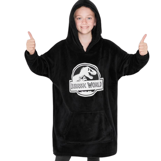 679  KIDS LICENSE JURASSIC OVERSIZE HOODED BLANKET