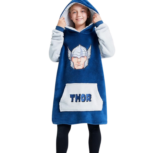 670  KIDS LICENSE AVENGERS THOR OVERSIZE HOODED BLANKET