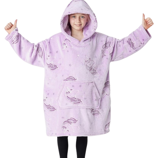 B095UNICORN KIDS BRAND UNICORN OVERSIZE HOODED BLANKET