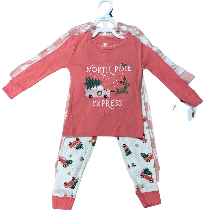 1729 GIRLS BRAND 4 PIECE FESTIVE PJS