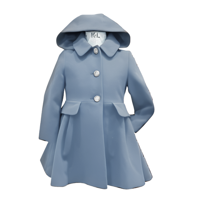 1741 GIRLS EX STORE PALE BLUE SMART COAT