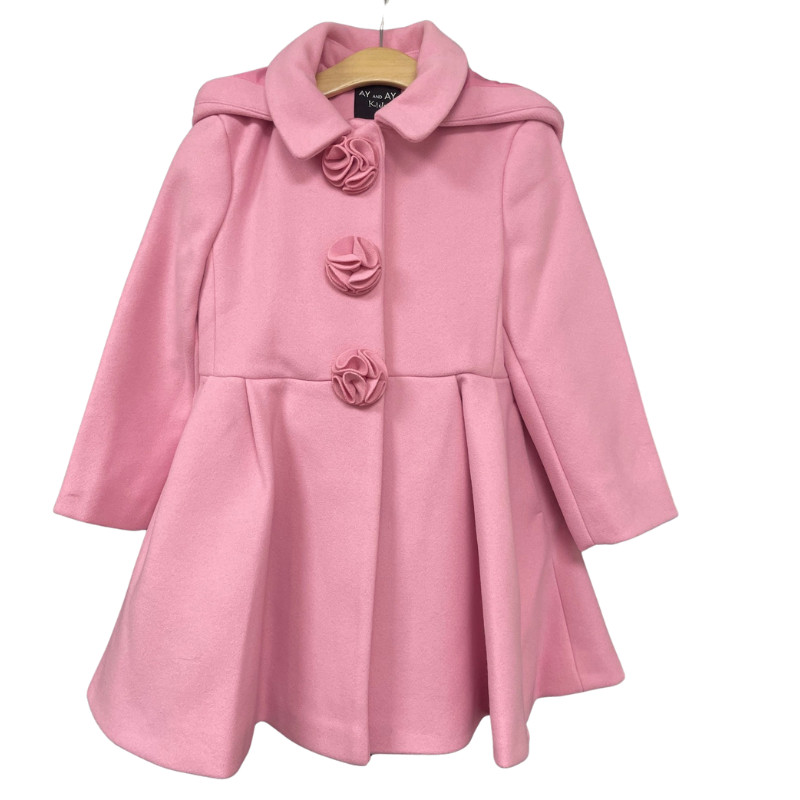 1748 GIRLS EX STORE PINK 3ROSE SMART COAT