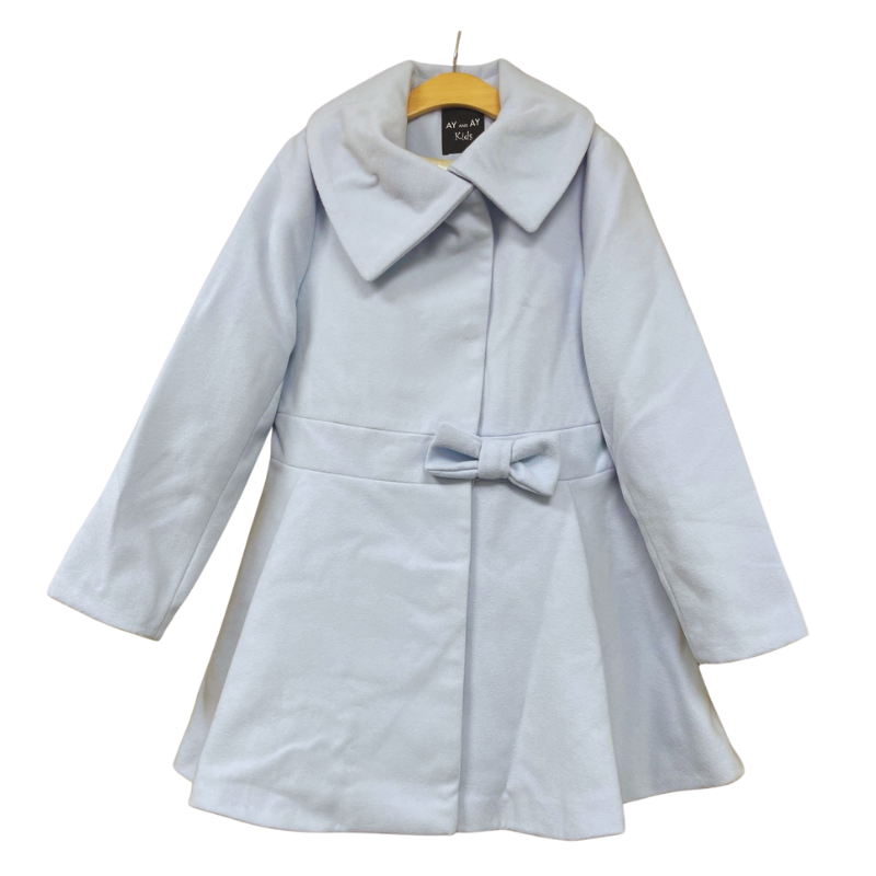 1746 GIRLS EX STORE PALE BLUE BIG COLLAR SMART COAT (