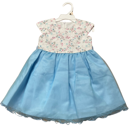 1770 GIRLS BLUE NET SKIRT OCCASSION DRESS