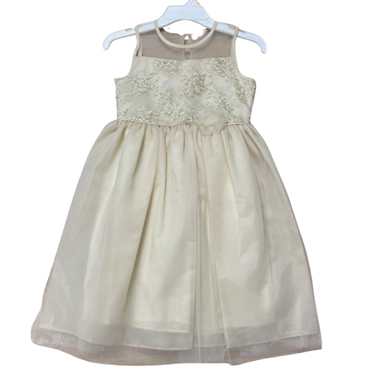 1775 GIRLS GOLD ROSE OCCASSION DRESS