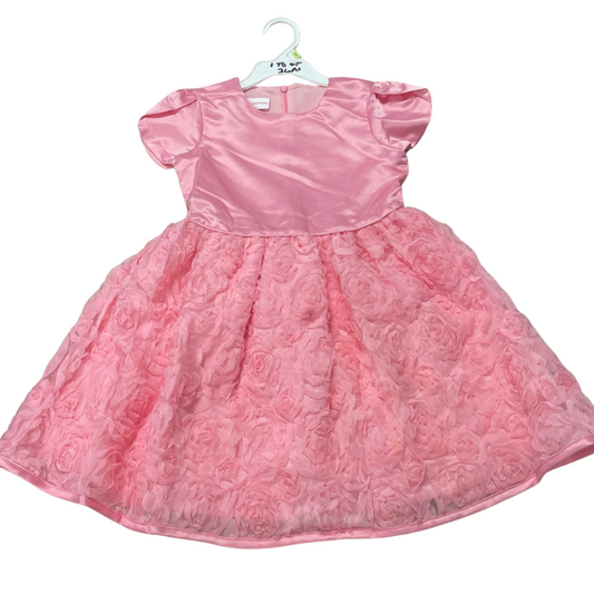 1779 GIRLS PINK SATIN OCCASSION DRESS