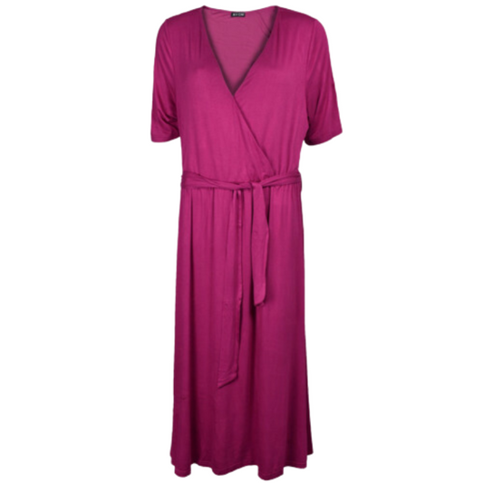 2405 LADIES BRAND MAGENTA ALICE WRAP DRESS