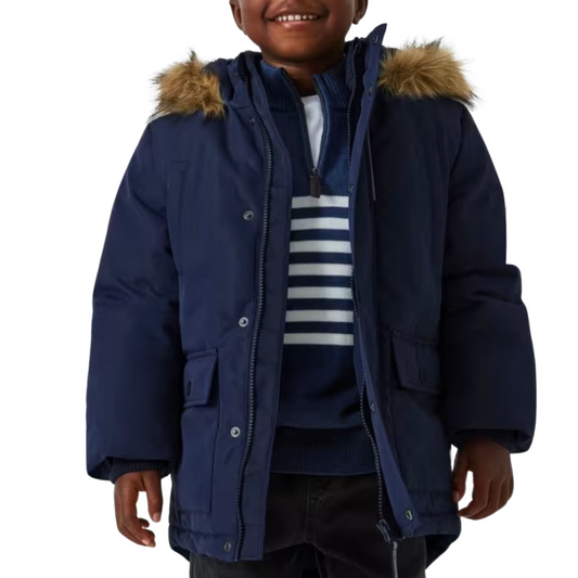 1803 BOYS EX STORE HOODED PADDED PARKA