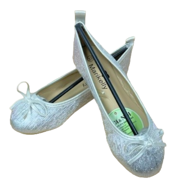 9949 GIRLS SILVER PARTY SHOES